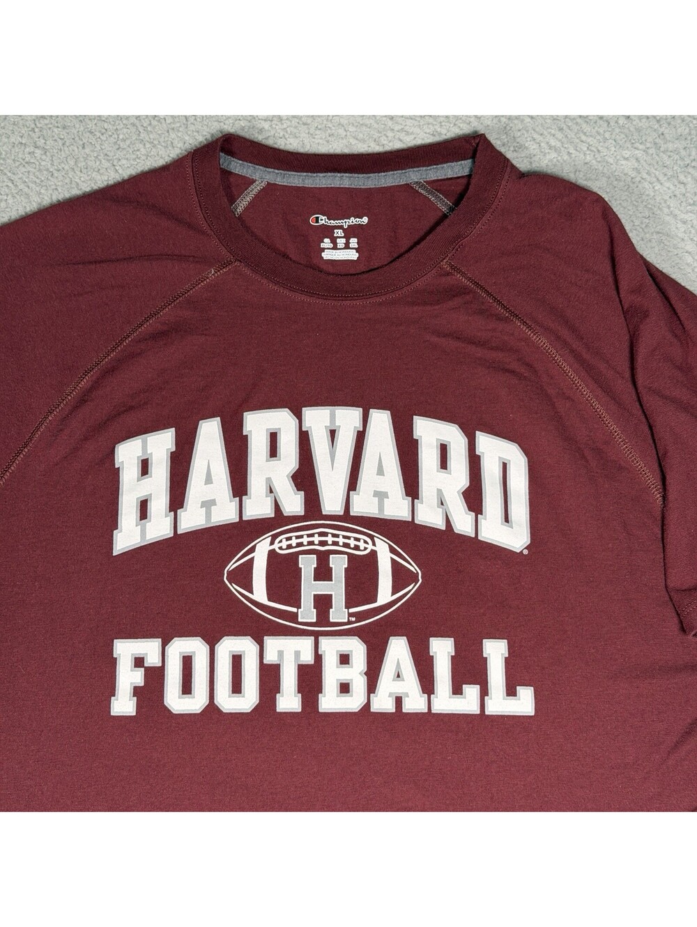 CHAMPION Harvard Football Crimson T-Shirt NCAA Men's Size XL